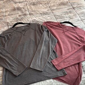 Men’s GAP Long Sleeve Heather Knit Shirts- Large